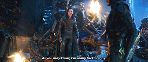 royal-loki:Incorrect Marvel Quotes: Loki tries to distract Thanos by being really fucking gay