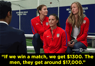 kateordie:thebrightstar:crytandy:mediamattersforamerica:The Daily Show and the USWNT take on myths a