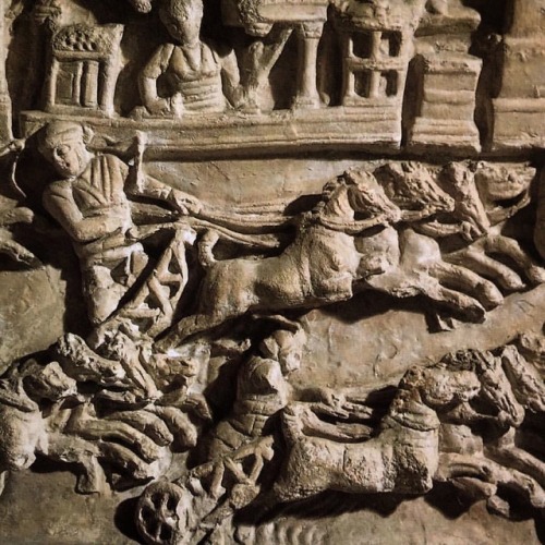 A relief of the Imperial age depicting a race inside the Circus Maximus.#circusmaximus #chariotraces