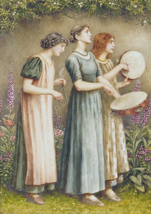 greenaway, kate - Three Women in a Garden Making Music