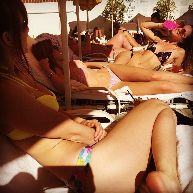 smoopys-celebs:   Bella, Dani &amp; Kaili Thorne - thong bikinis 