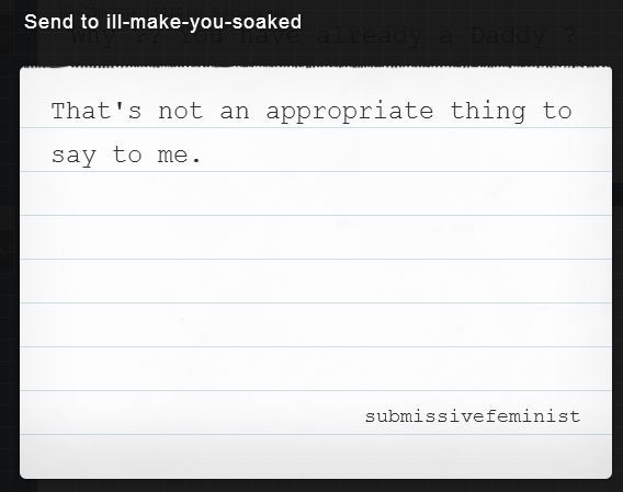 submissivefeminist:  There are several points I want to make here. When people ask