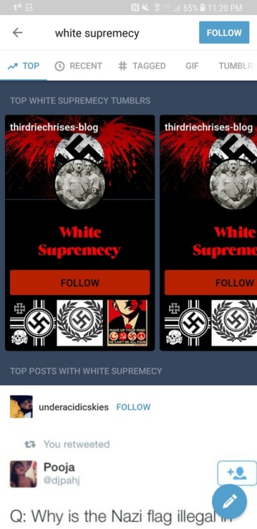 sexthing69: diesetdown:  I have to laugh  Tumblr and apple think porn is more dangerous than supremacist groups. 