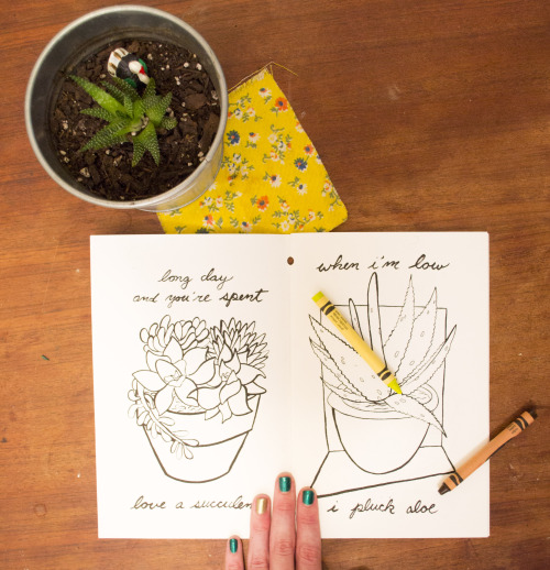 I made coloring books featuring, what else, plants. Feel a little better today.