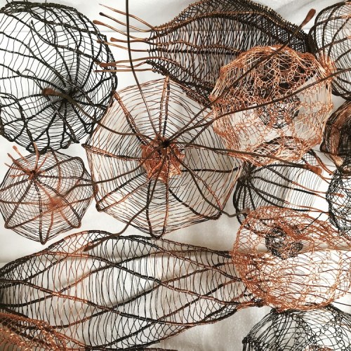 Artist Sally Blake creates intricate copper wire baskets and sculptures that explore innate connecti