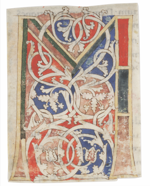 This initial has been excised from an eleventh-century copy of Florus of Lyon’s commentary on the Ep