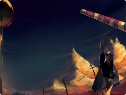 amazing-anime-pictures:  Sunset Wait by KyouKaraa