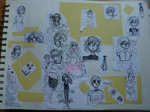 doodles from my spring semester English classalso, my teacher for that class made up his own word “s