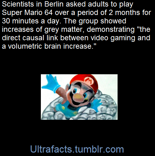 ultrafacts:    In order to investigate how video games affect the brain, scientists