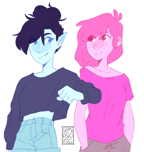 semi-psionic: eyy im not dead! and it’s pride month so im kicking it off with a bubbline doodle. i’l