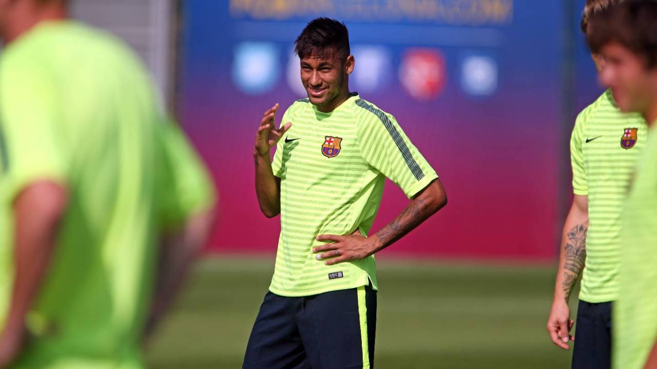 fzneymar:  16/09/2014 Training session  Photo by AP / Reuter / MIGUEL RUIZ (FCB)
