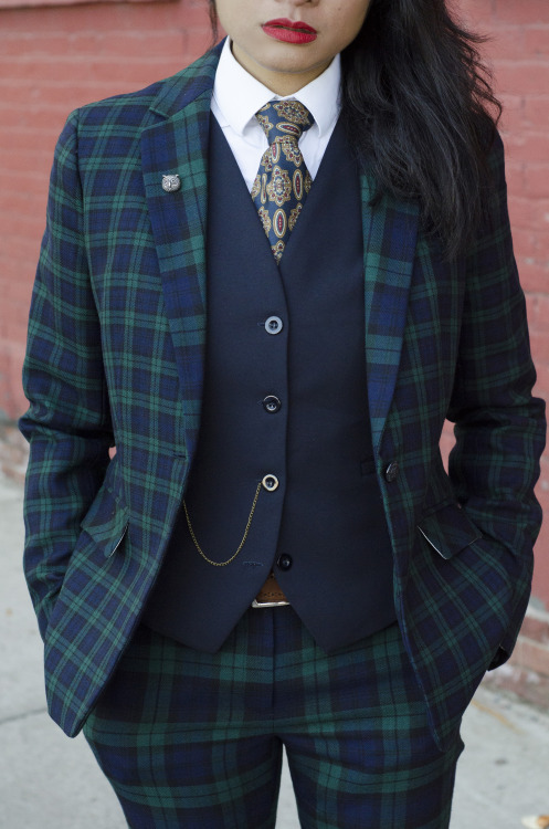 la-garconniere-:A check suit has a vintage elegance to it that is both contemporary and traditional.