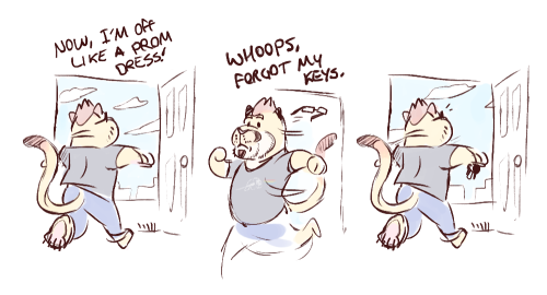 tulerarts:  The morning routine: at least the hair looks okay!