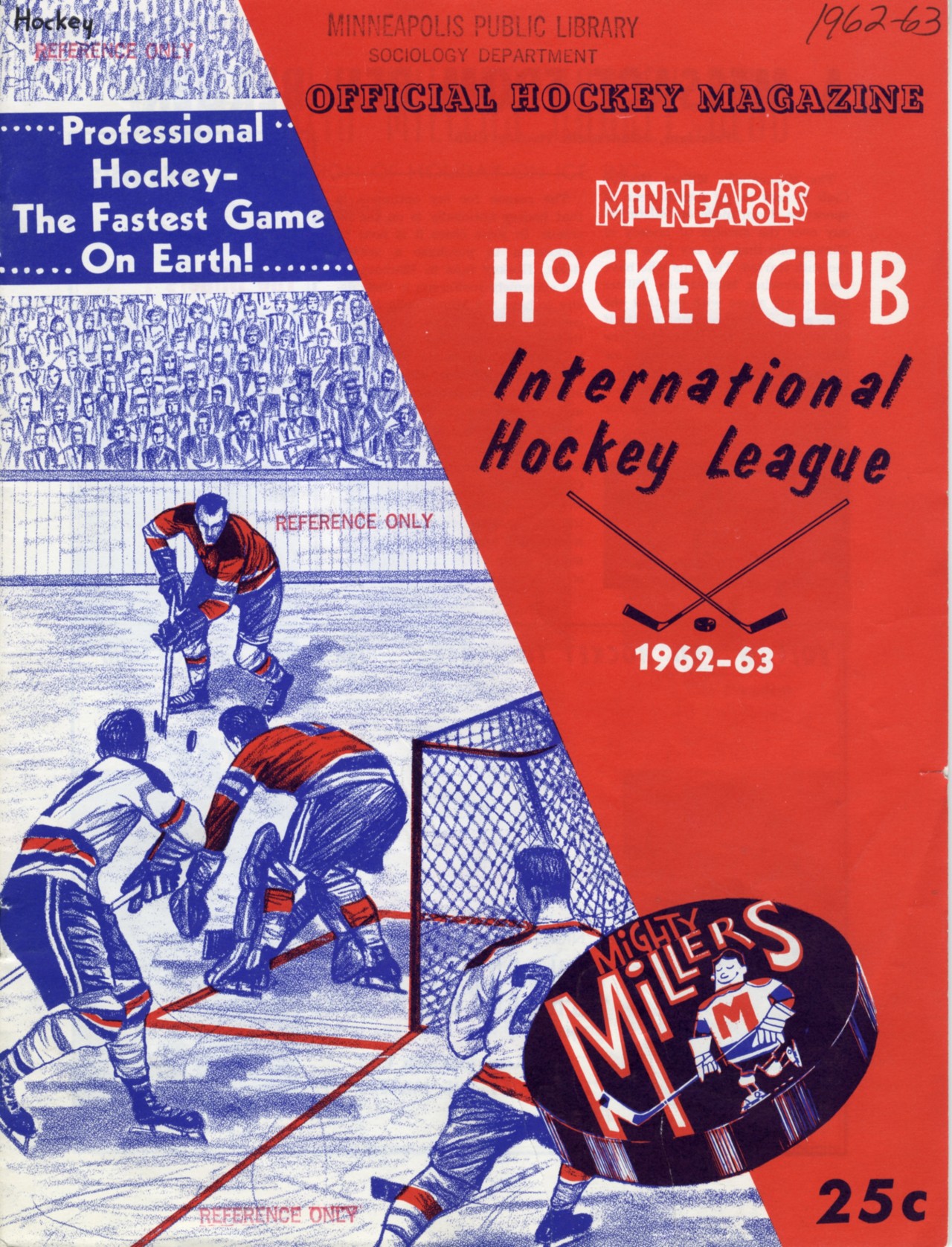 Hennepin County Library — Minneapolis Millers Hockey Program, 1962