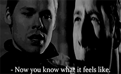 xlovelytragedy:  Favorite character meme → Eight Quotes [2/8] “Now you know what it feels like; the fear that all faggots feel all their lives, walking down the street, holding hands, because of assholes like you. And you know what? We’re tired