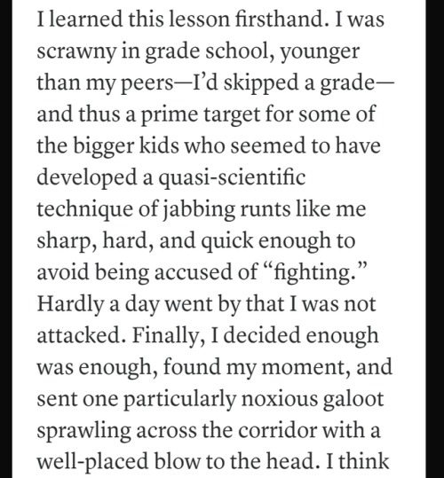 “The Bully’s Pulpit: On the elementary structure of domination” is a wonderfully lucid little bit of