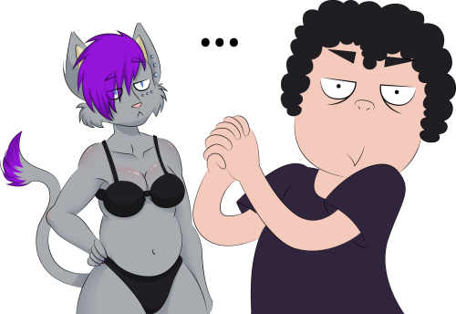 wesquestria2:  creamygravy:  askadamandrebecca:  Adam: Look and see what you had done Rebecca…Rebecca: Made two weirdos get interested in my tits?  oh yeah, she did it <3   noice