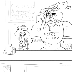 squidsmeister:  an au where jaspidot are big donut workers, but in SPACE   space dorks X3 