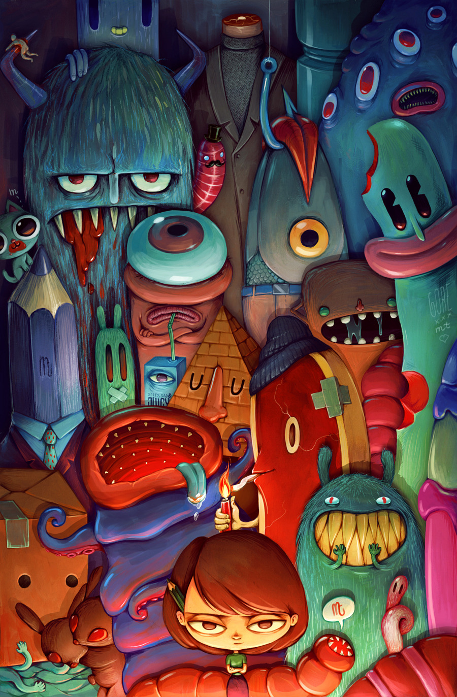eatsleepdraw:  My newest traditional/digital painting.Gouache + Photoshop. Visit