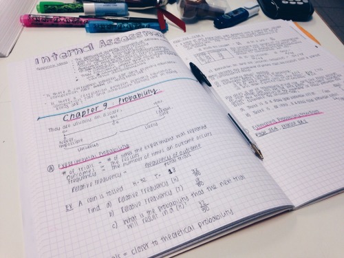 studyrelief:  Day 8/100, #100HappyDays : We started a new topic (Probability) and we confirmed our math internal assessment topic. We also worked on cell respiration again in biology and I’m starting to get the hang of it !