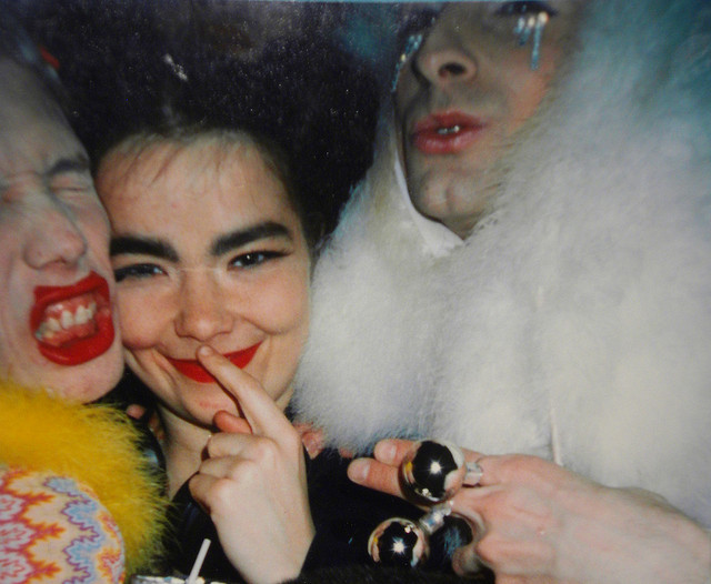 crackheadparis:  Björk with club kids Michael Alig and James St James. 