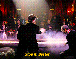 Meanwhile, Buster and Gob had begun the Sword of Destiny illusion at the Gothic Castle.