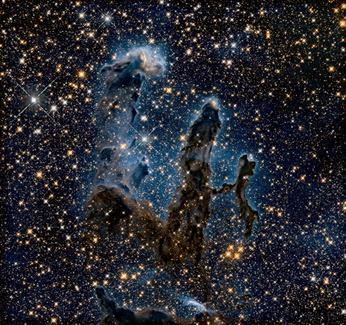 amateur-hedonist:  just–space:  Hubble Goes High Def to Revisit the Iconic Pillars of Creation  js