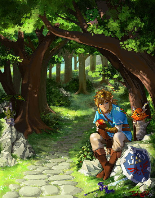 Link taking a rest (with some koroks)! I’m hoping to sell this as an 11x14 print at some upcoming co