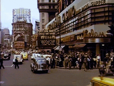 twostriptechnicolor:  Times Square, 1939. 