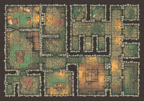 2minutetabletop: The Dungeon Jail - A Free Prison Battle Map A lot of ink went into my latest map, t