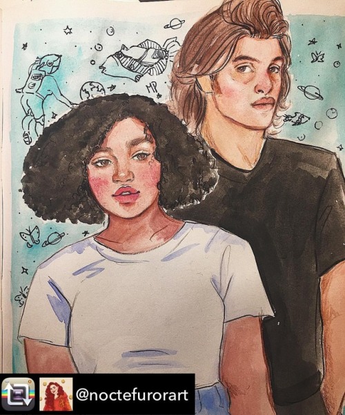 Here&rsquo;s a gorgeous illustration of Maddy &amp; Olly from the #everythingeverything movi