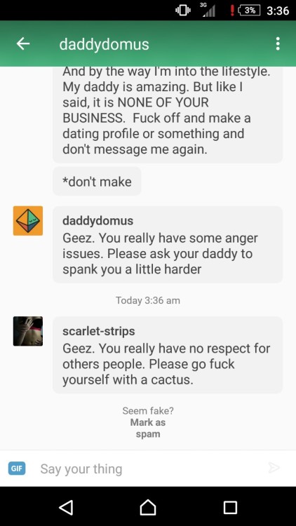 toodomforyou:  okstupid-okcupid:  40yodater:  scarlet-strips:  Okay so I wasn’t originally going to post about this but I seriously found this unacceptable by the end of it. I feel bad for any girl that has him as her daddy because he clearly has no
