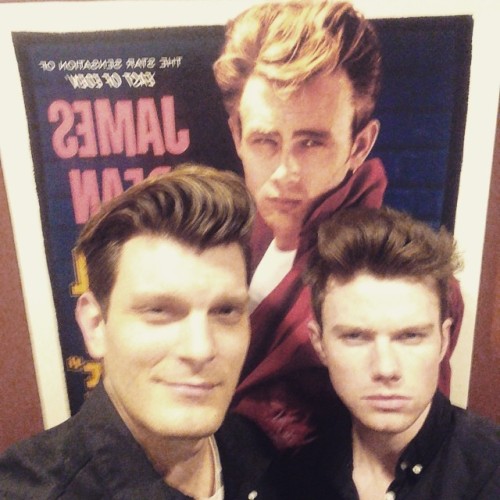 chriscolfernews: justinmartindale 3 Deans both alike in dignity…. @hrhchriscolfer #glee 