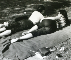 beatnikdaddio: Two Women Lying on the Grass, Washington Square Park, New York City c.1956