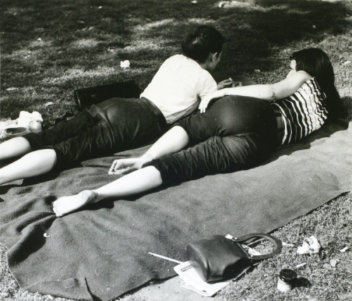 beatnikdaddio - Two Women Lying on the Grass, Washington Square...