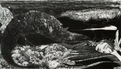 art-and-fury:  Dreams (Ophelia or The Lobster, after Katsushika Hokusai) -  Harry Clarke  (previous)  