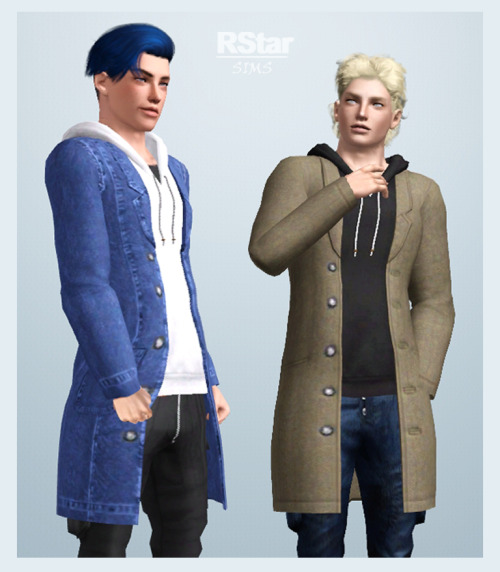 rstarsims3: Ladies have their coat, so why not make one for gentlemen as well?!► Luka Coat with hood