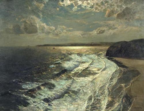 Julius Olsson, Moonlit Shore, 1911 
