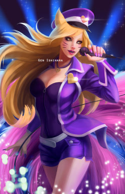 league-of-legends-sexy-girls:  Popstar Ahri by GenIshihara