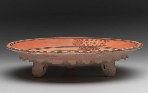 tlatollotl:Tripod plate with rattle feetMayaLate Classic PeriodA.D. 600–750Place of Origin: Departme