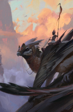 fantasyartwatch:  Griffin Lair by Sung Choi