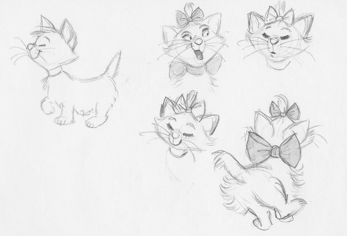 disneyconceptsandstuff:Character Designs from The Aristocats by Milt Kahl