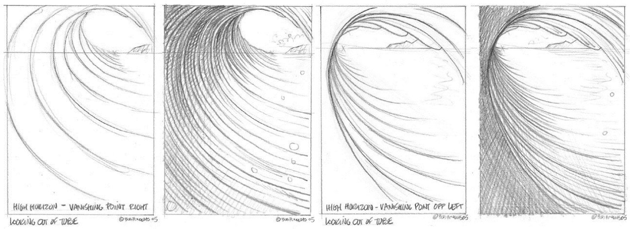 anatoref:  How to Draw a WaveRow 1 &amp; 2Row 3: Left (by Diana Huang), RightRow