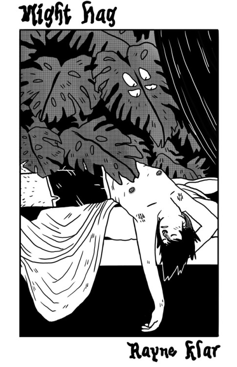 Cover of my new short comic “Night Hag” being published by Protein Press! 