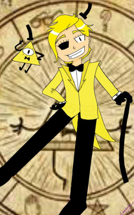 Human Bill Cipher fan art from imaginationgirls 