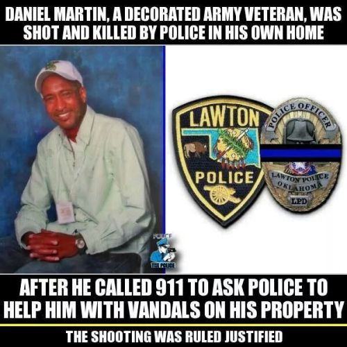 darvinasafo:  Martin Guy is facing life in prison for wounding 3 SWAT officers and killing 1 after they attempted to enter his home with a “no-knock” warrant. He was unaware the men were officers; he assumed they were trespassers. The search warrant