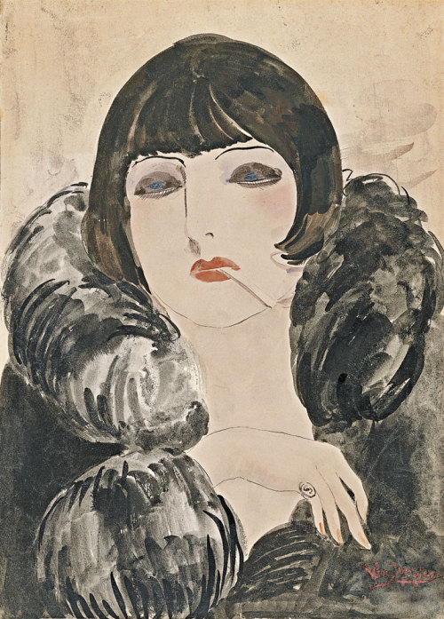 Portrait of a Woman with Cigarette (Kiki de Montparnasse)Kees van Dongen (Dutch; 1877–1968)ca. 1922–