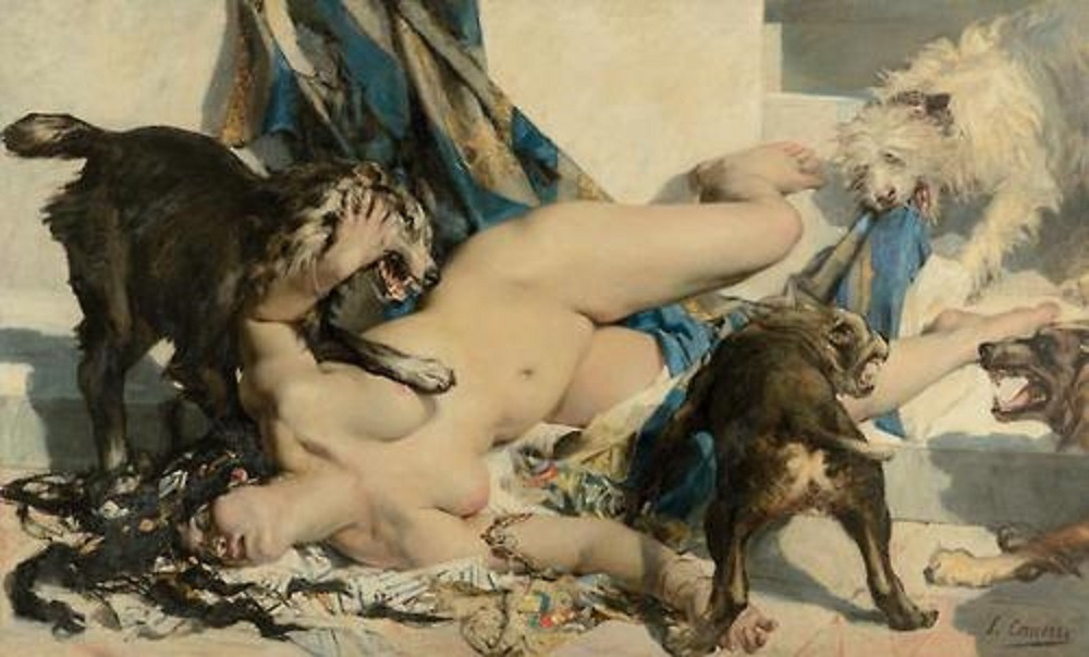 aubreylstallard:  Léon Comerre, “Jezebel Eaten by Dogs”(me, regularly)