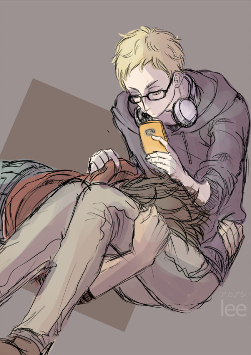 kr-tsk:  tsukki as pillow 