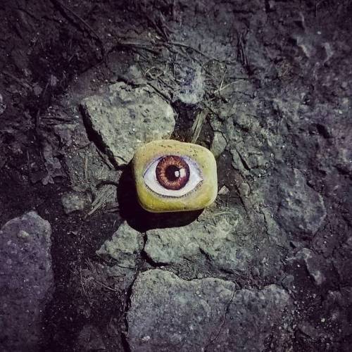 Day 46: #rockmy365days#rocks #stones #doodle #365project #artproject #art #rockart #eye #eyes #iri